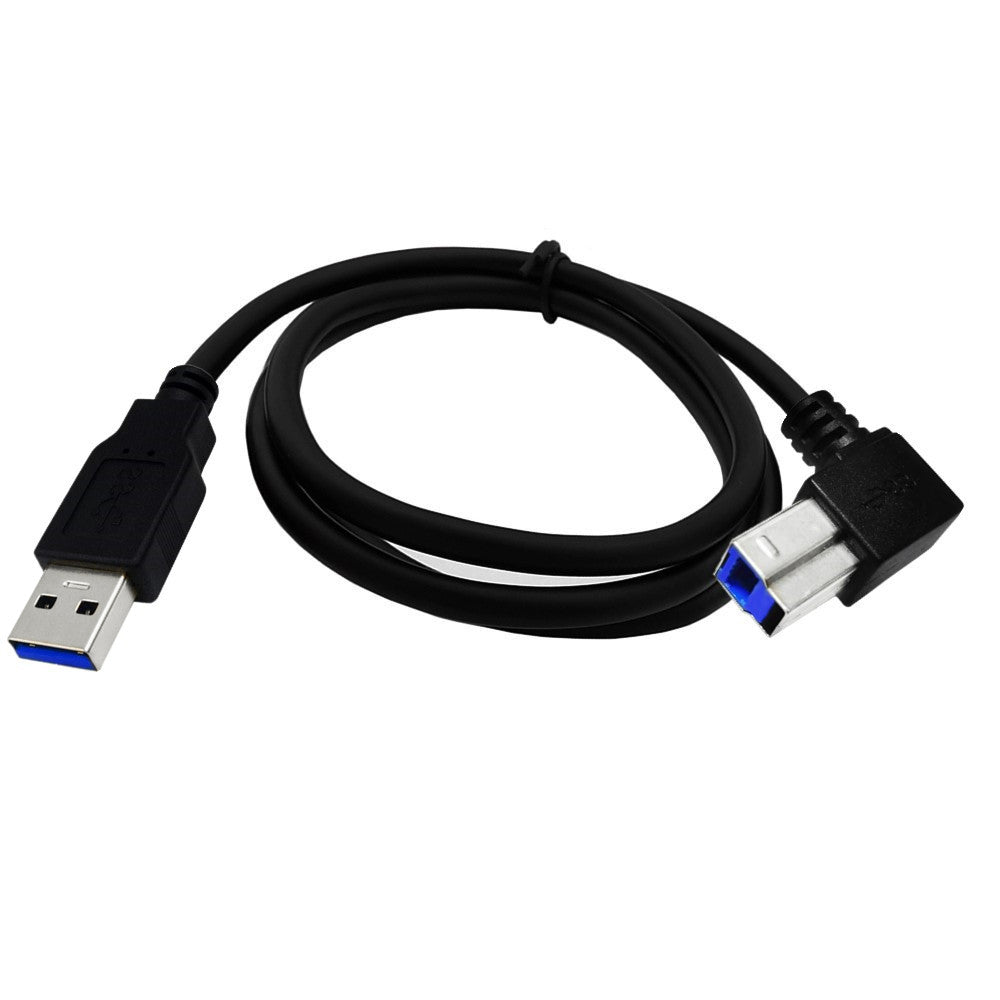 USB 3.0 A Male to B Type Male Angled Cable 0.5m