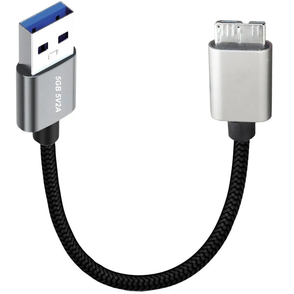 Micro B to USB 3.0 A External Hard Drive Cable