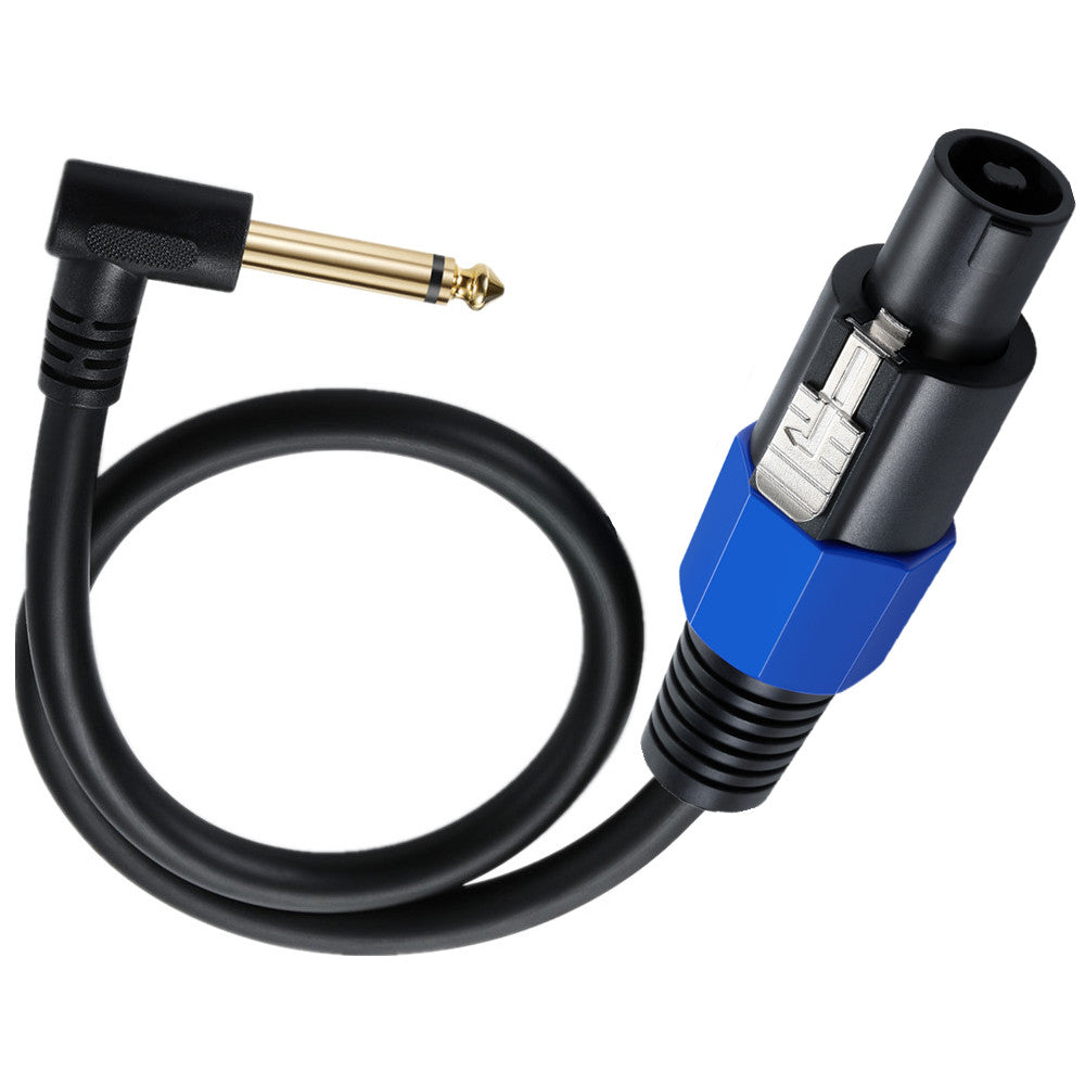 1/4" 6.35mm Mono Speaker Cable with Twist Lock 0.5m