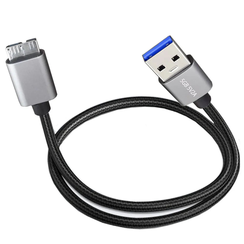 Micro B to USB 3.0 A External Hard Drive Cable