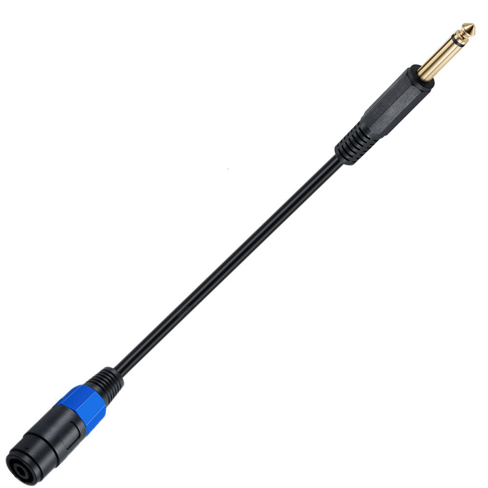 1/4" 6.35mm TS Male Speaker Cable with Twist Lock 0.5m