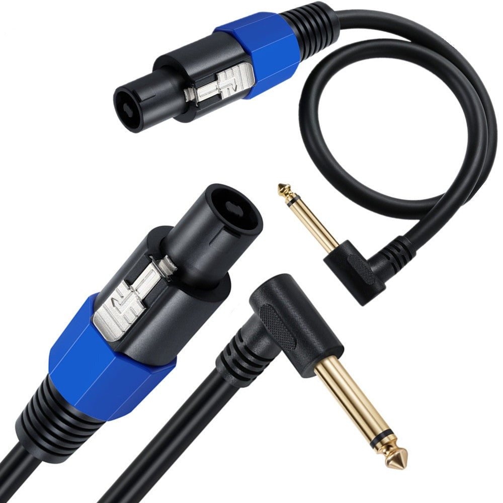 1/4" 6.35mm Mono Speaker Cable with Twist Lock 0.5m