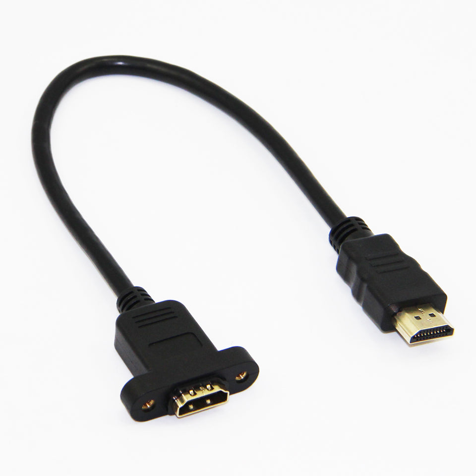 HDMI Male to Female Panel Mount Video Cable