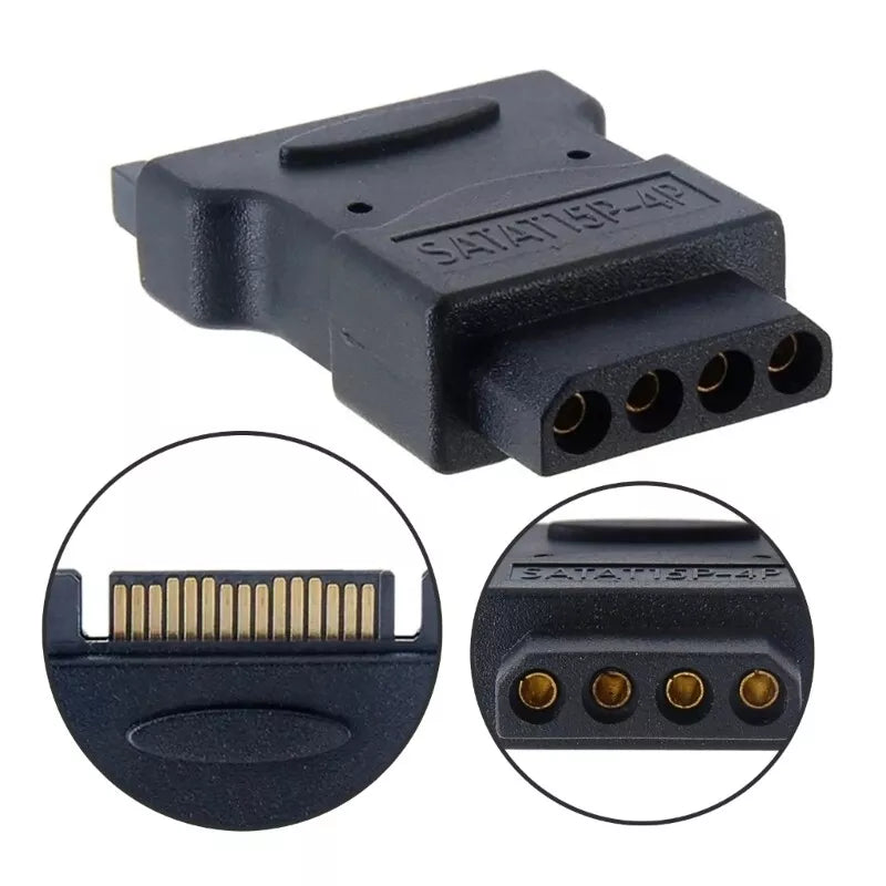 SATA to IDE Molex power converter close up