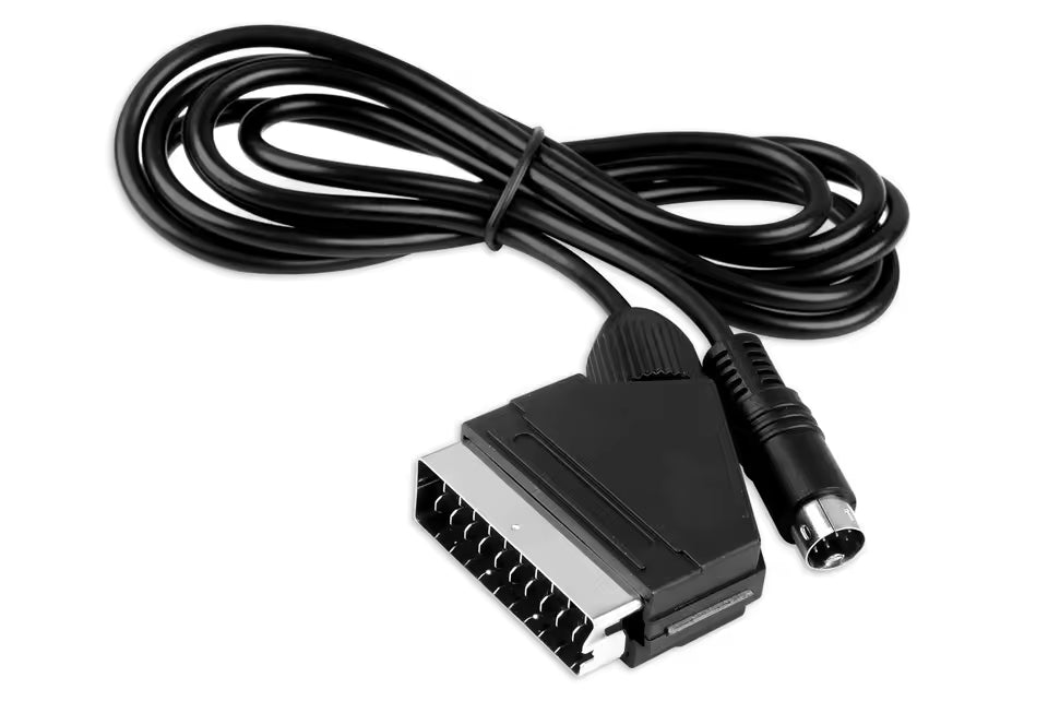 Black adapter with cable on a white background