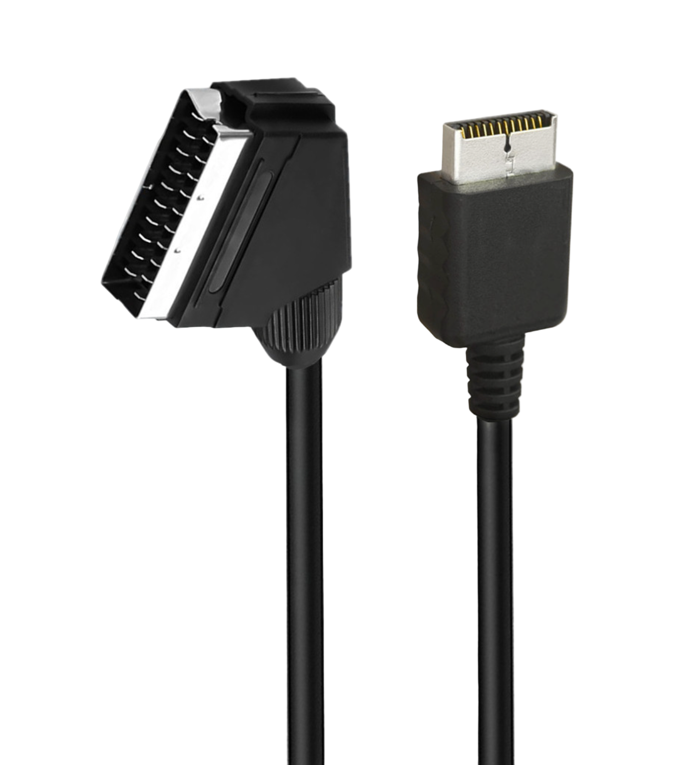 HDMI cable with angled connector on a white background