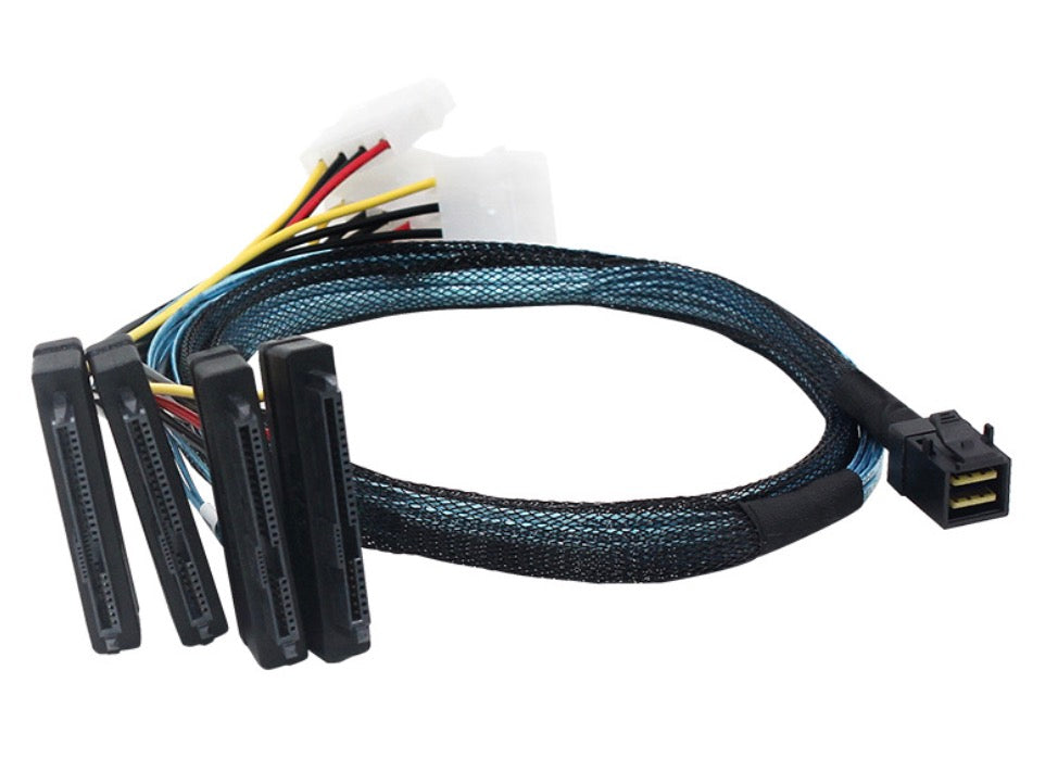 SFF-8643 to SFF-8482 12Gbps server storage cable