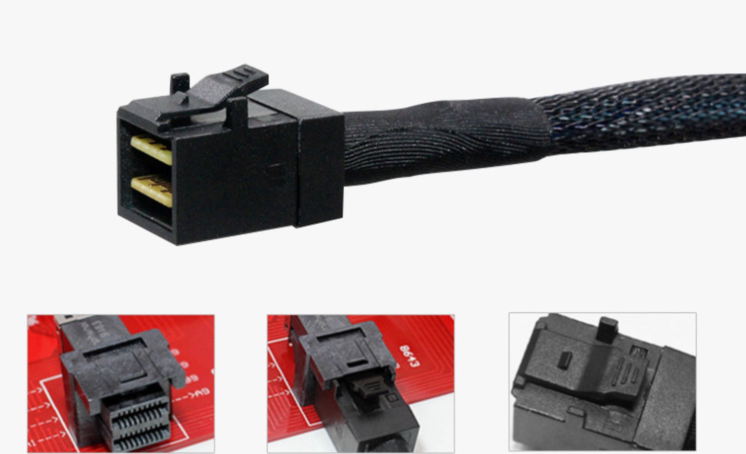SFF-8643 to 4x SFF-8482 internal Mini SAS HD breakout cable