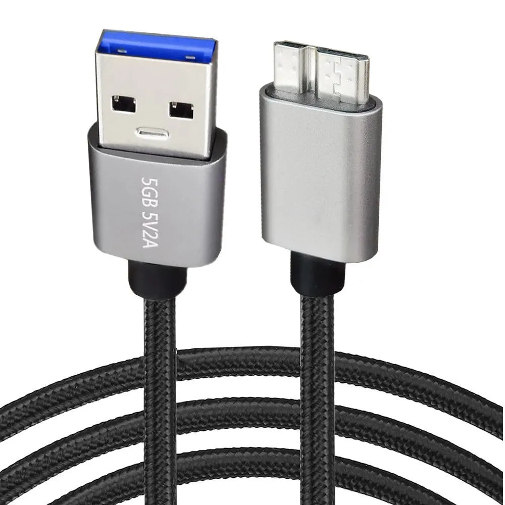 Micro B to USB 3.0 A External Hard Drive Cable