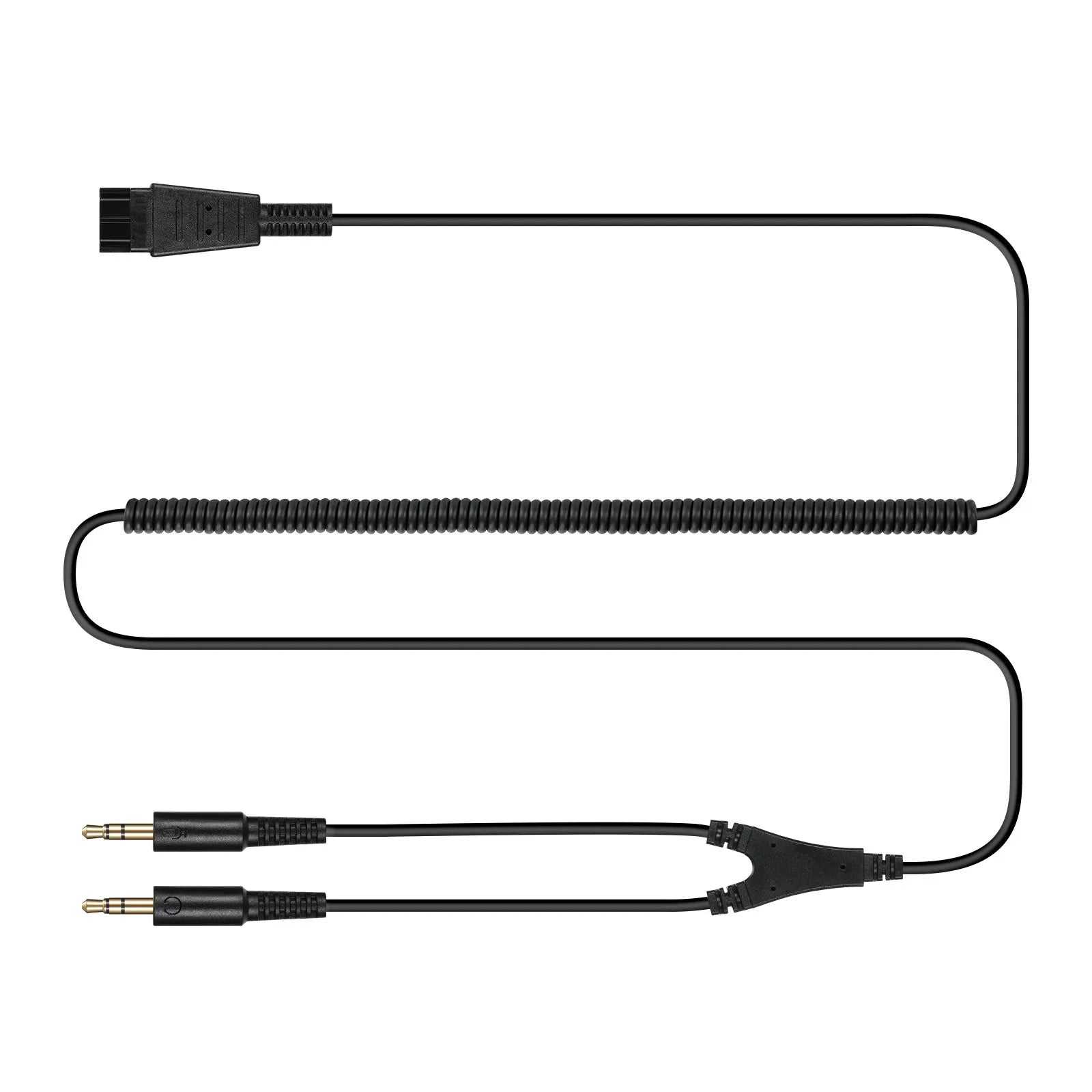 Headset QD to Dual 3.5mm Quick Disconnect Cable for Plantronics Headsets