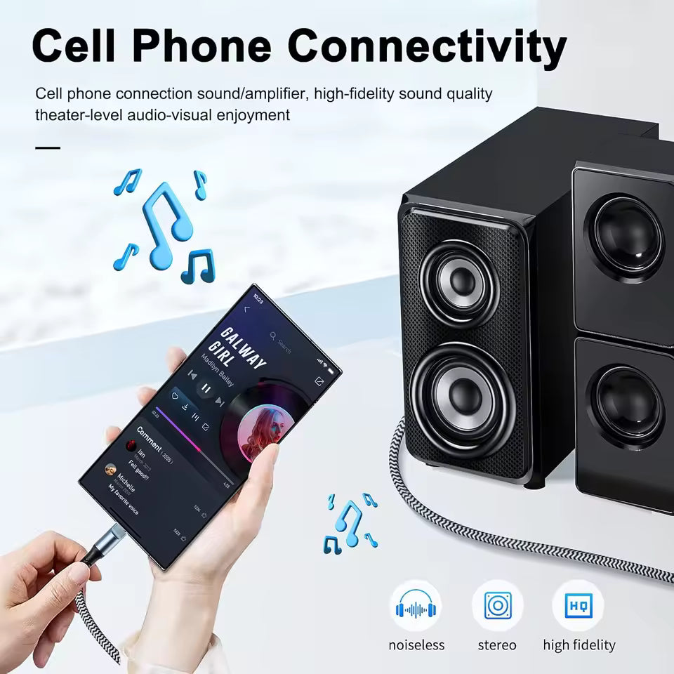 USB C to Optical Audio Cable – SPDIF Digital Converter 96K/24Bit for Phone, Tablet, Laptop, Speaker & DAC/Amp