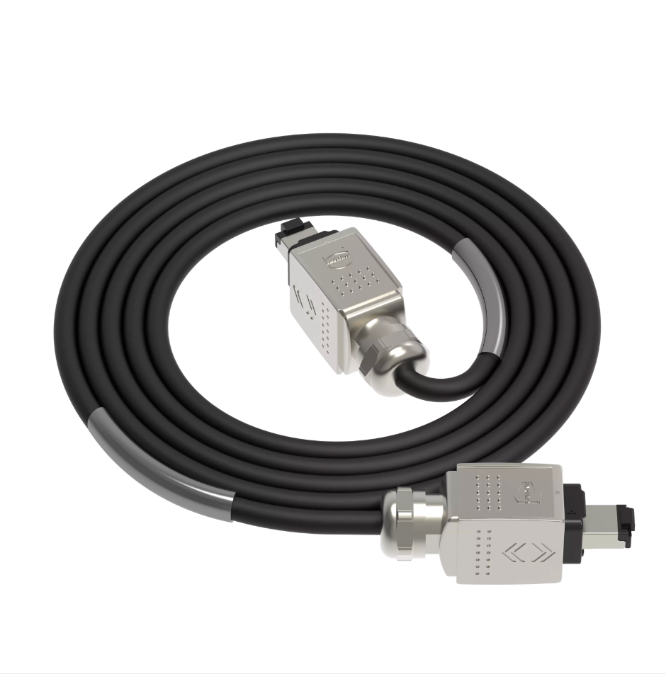 Shielded CAT6A 10G Ethernet cable for industrial automation and networking
