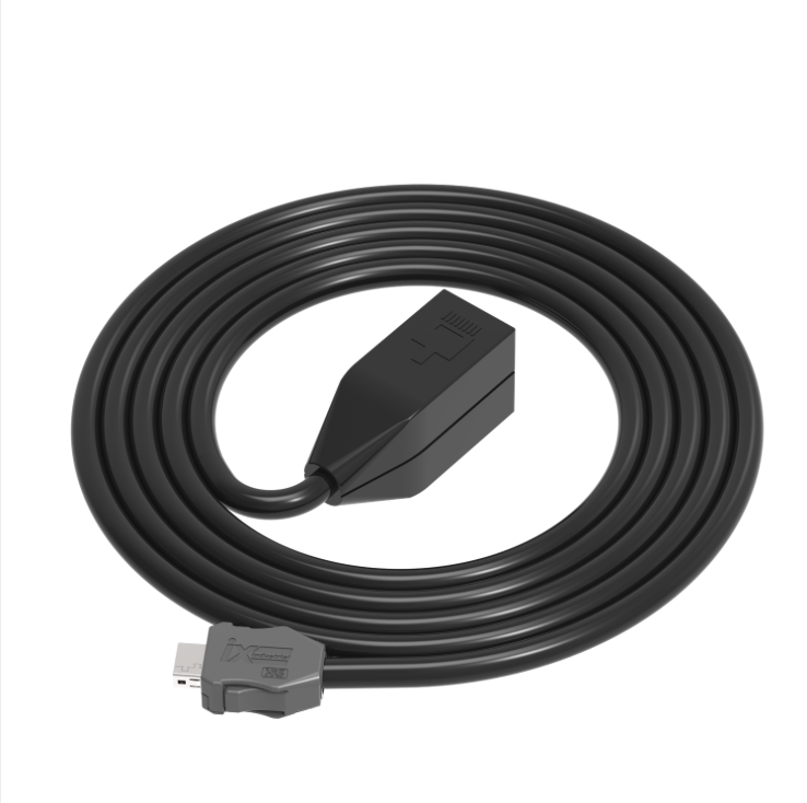 Shielded PUR Ethernet cable with IX A-key interface