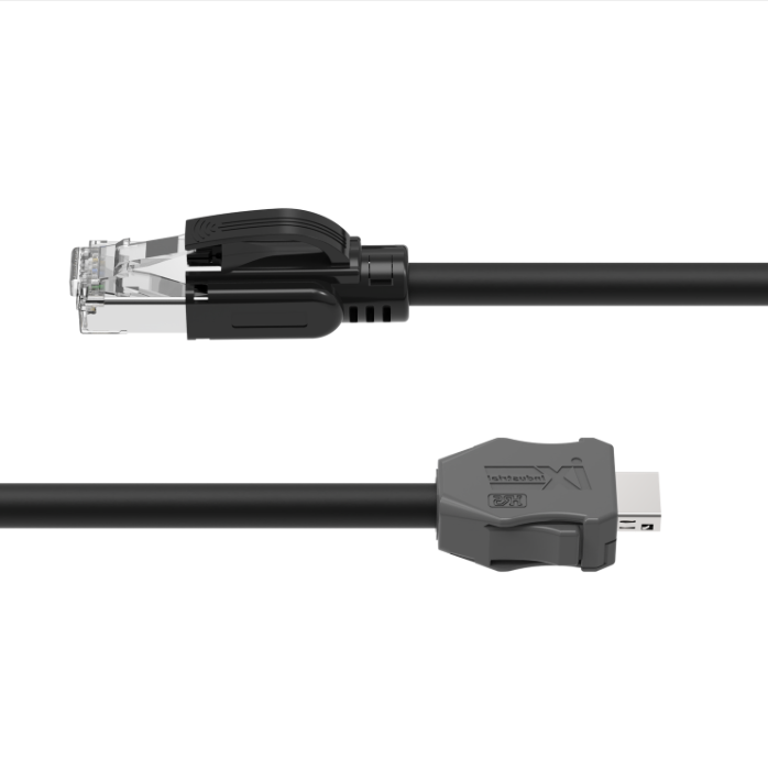 Shielded ix Industrial Ethernet cable with PUR jacket and RJ45 male plug