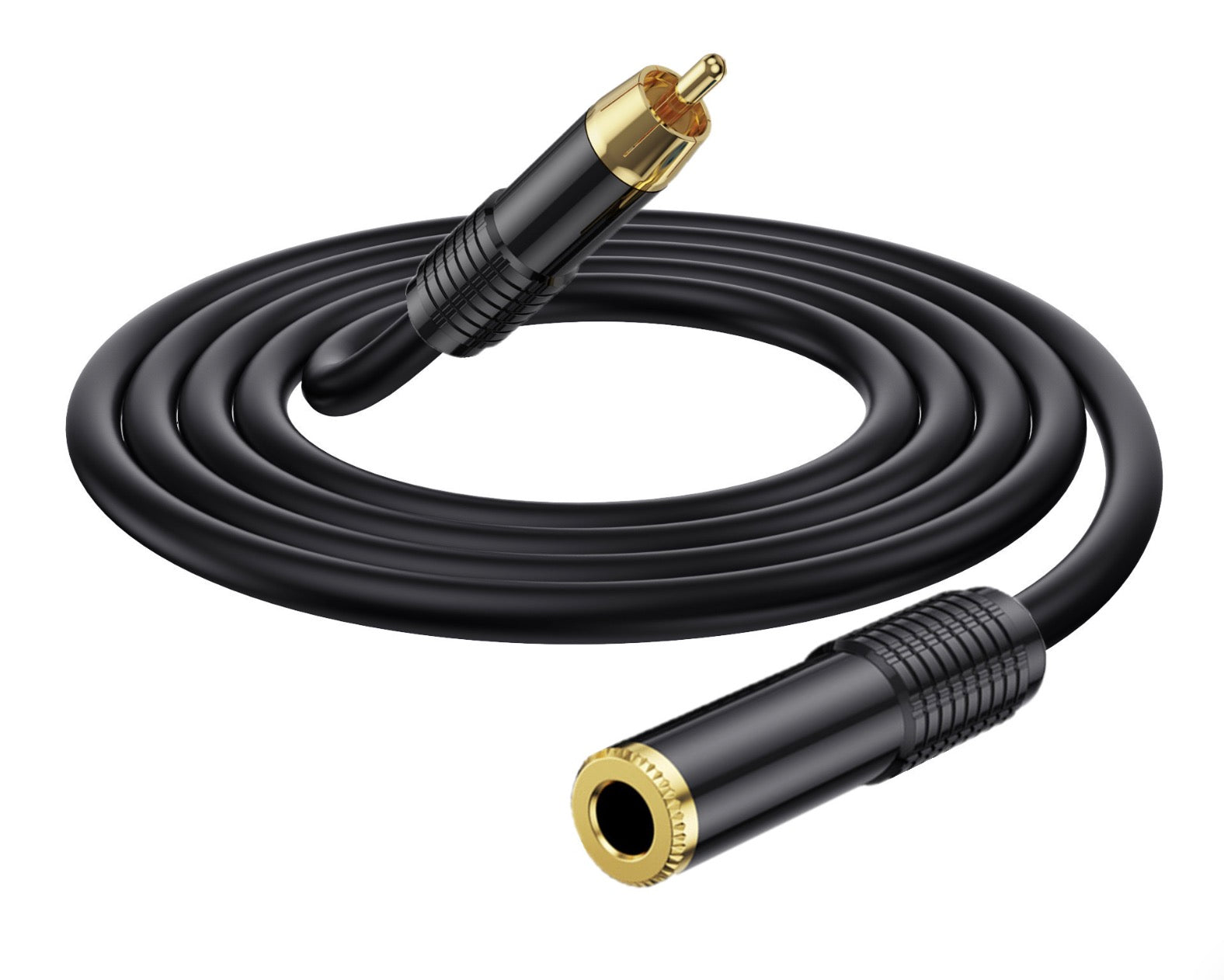 6.35mm jack to RCA male unbalanced audio lead