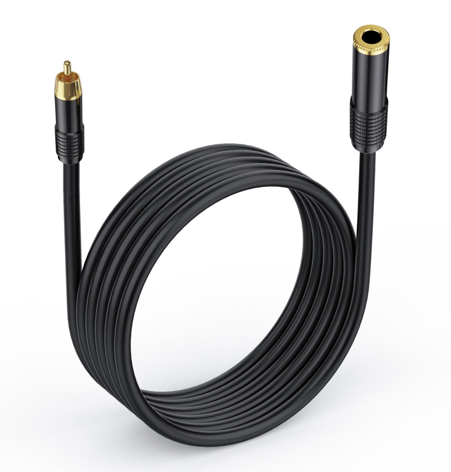 Mono 1/4 inch female to RCA plug adapter cable