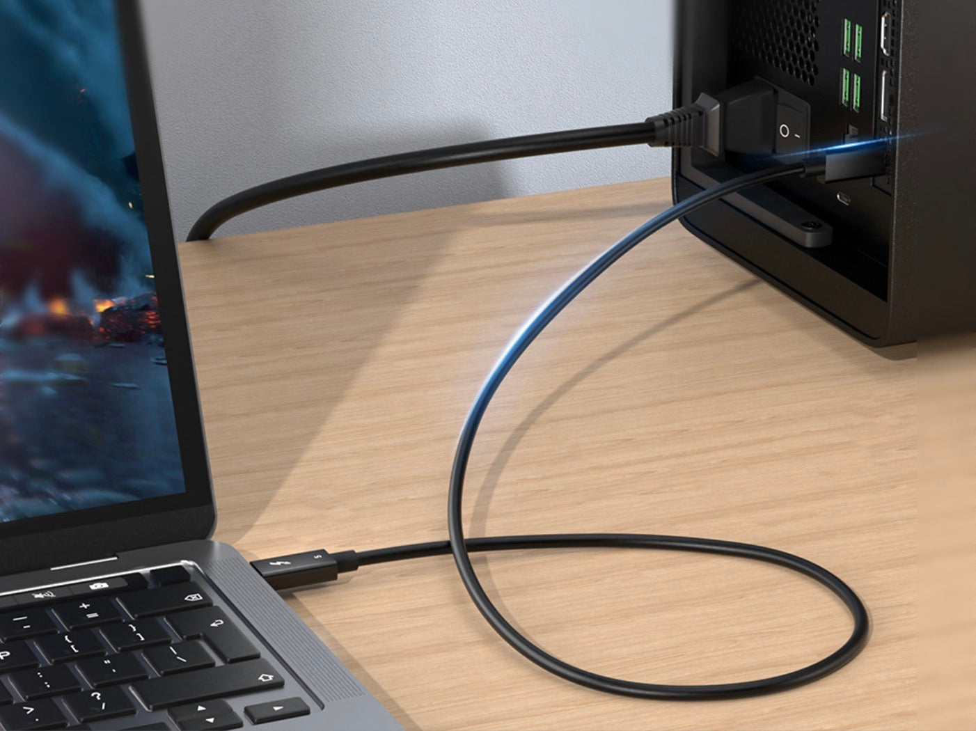 Professional Thunderbolt 5 USB4 cable black