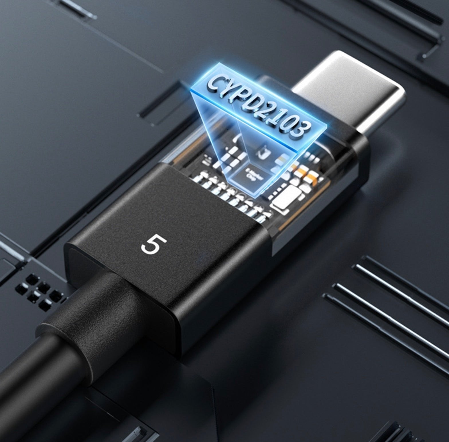 USB-C Thunderbolt 5 cable with PD240W fast charging
