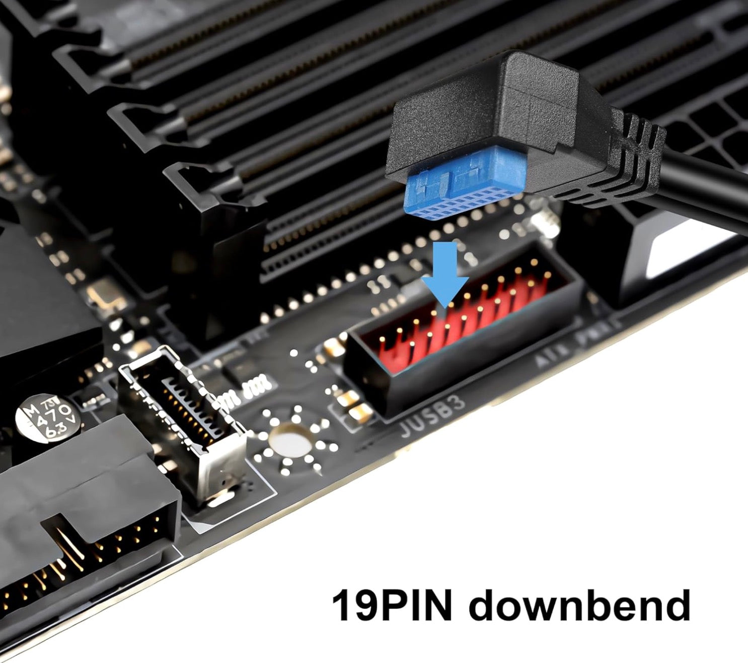 Dual USB 3.0 Type A female panel mount cable