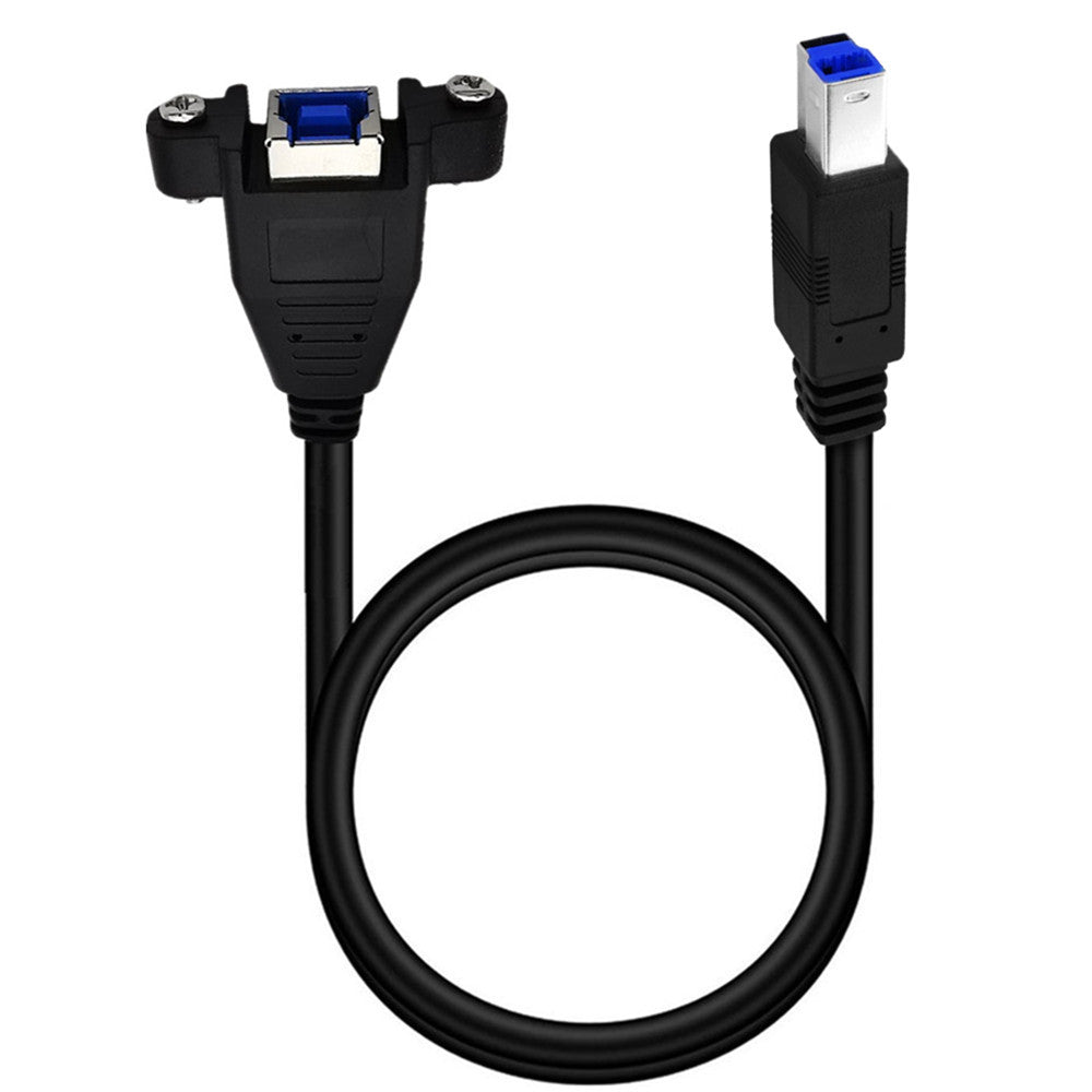 USB 3.0 Type B male to female panel mount extension cable