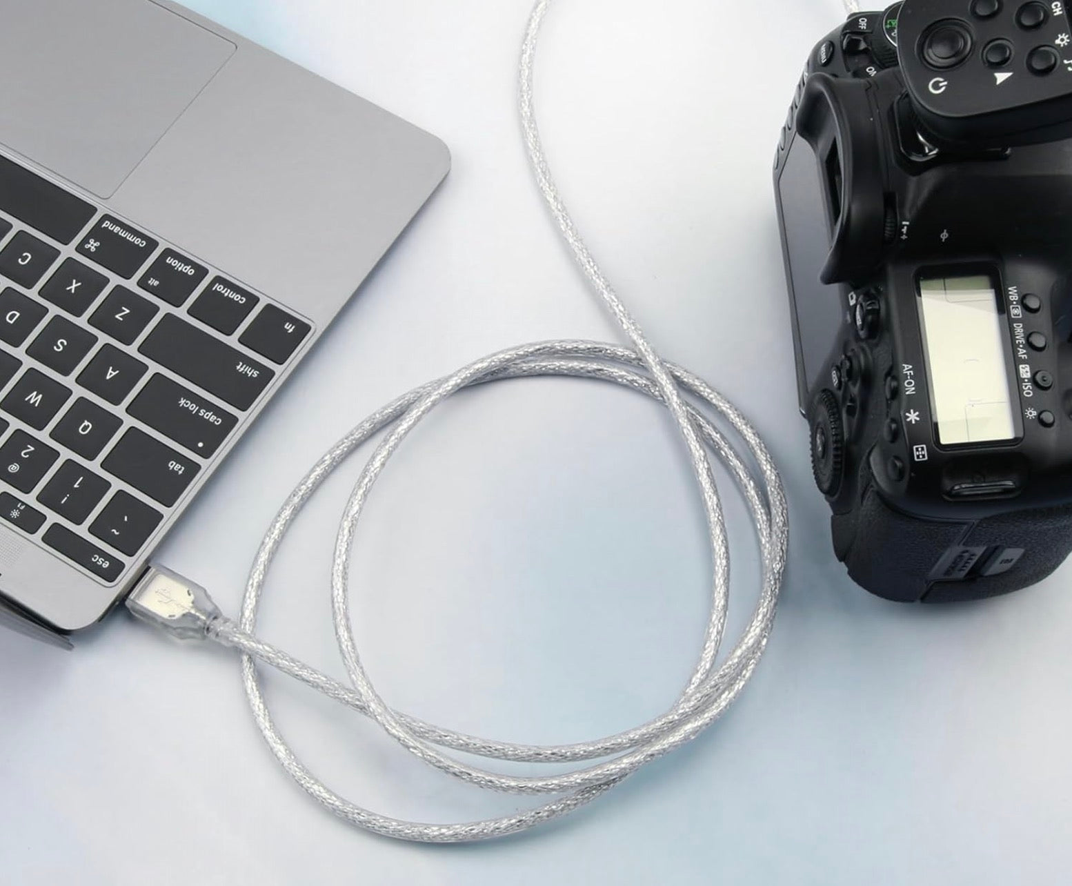 USB-A to FireWire iLINK cable close-up