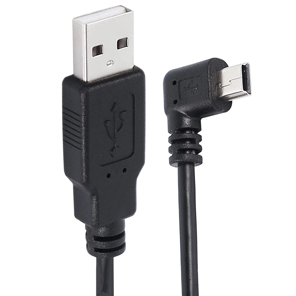 Mini USB 5-Pin coiled data and charging cable