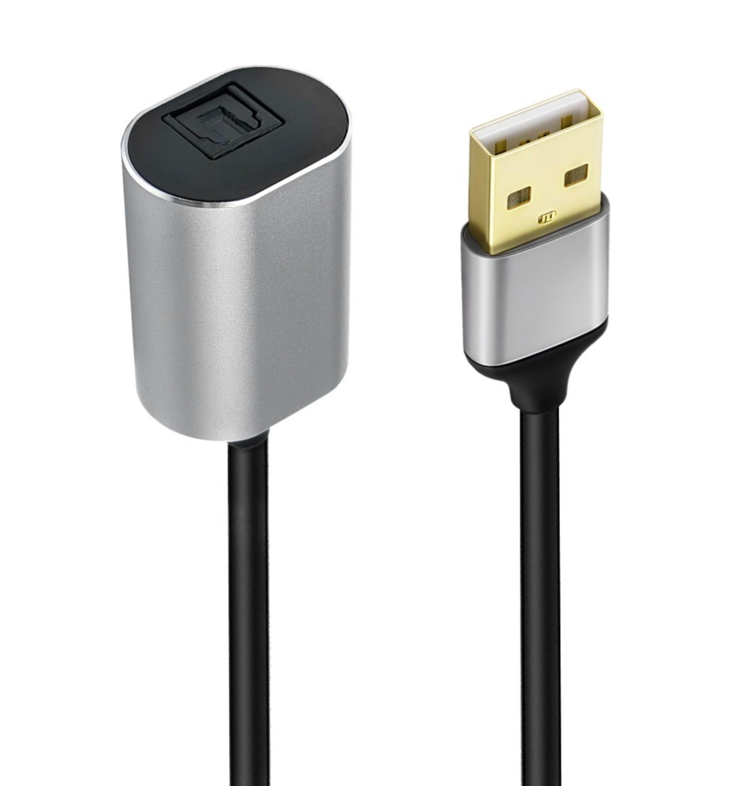USB-A Male to TOSLINK Optical Female SPDIF Digital Audio Adapter with Aluminium Housing