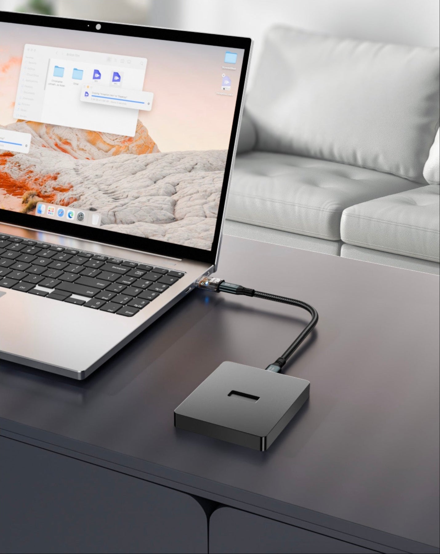 USB A male to USB C female adapter for charging and data