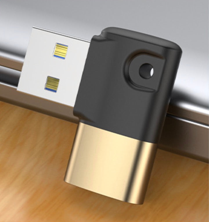USB-A male to Type-C female OTG adapter for laptops and desktops