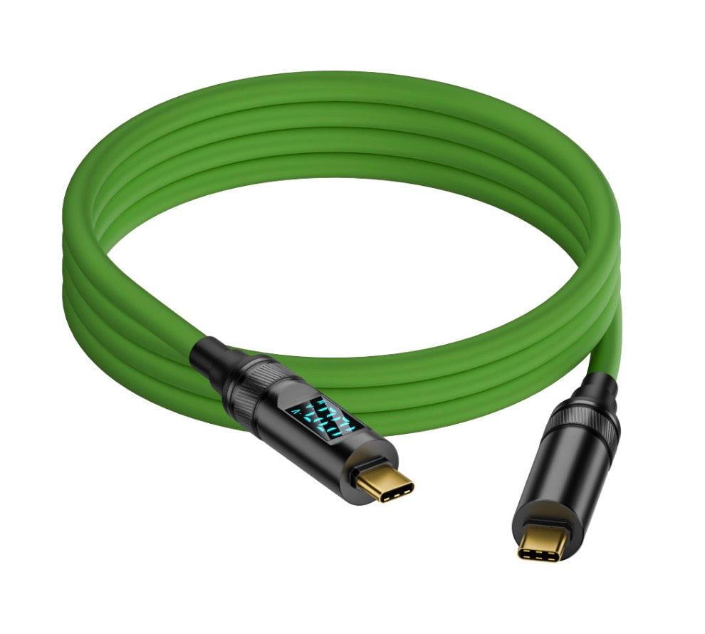 USB-C fast charging OTG cable green
