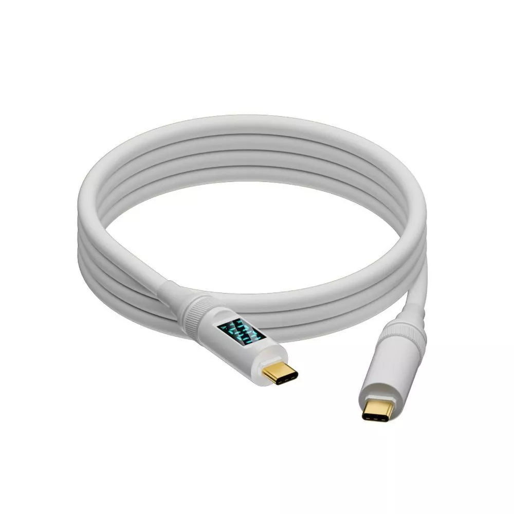 USB-C male to male PD data cable white