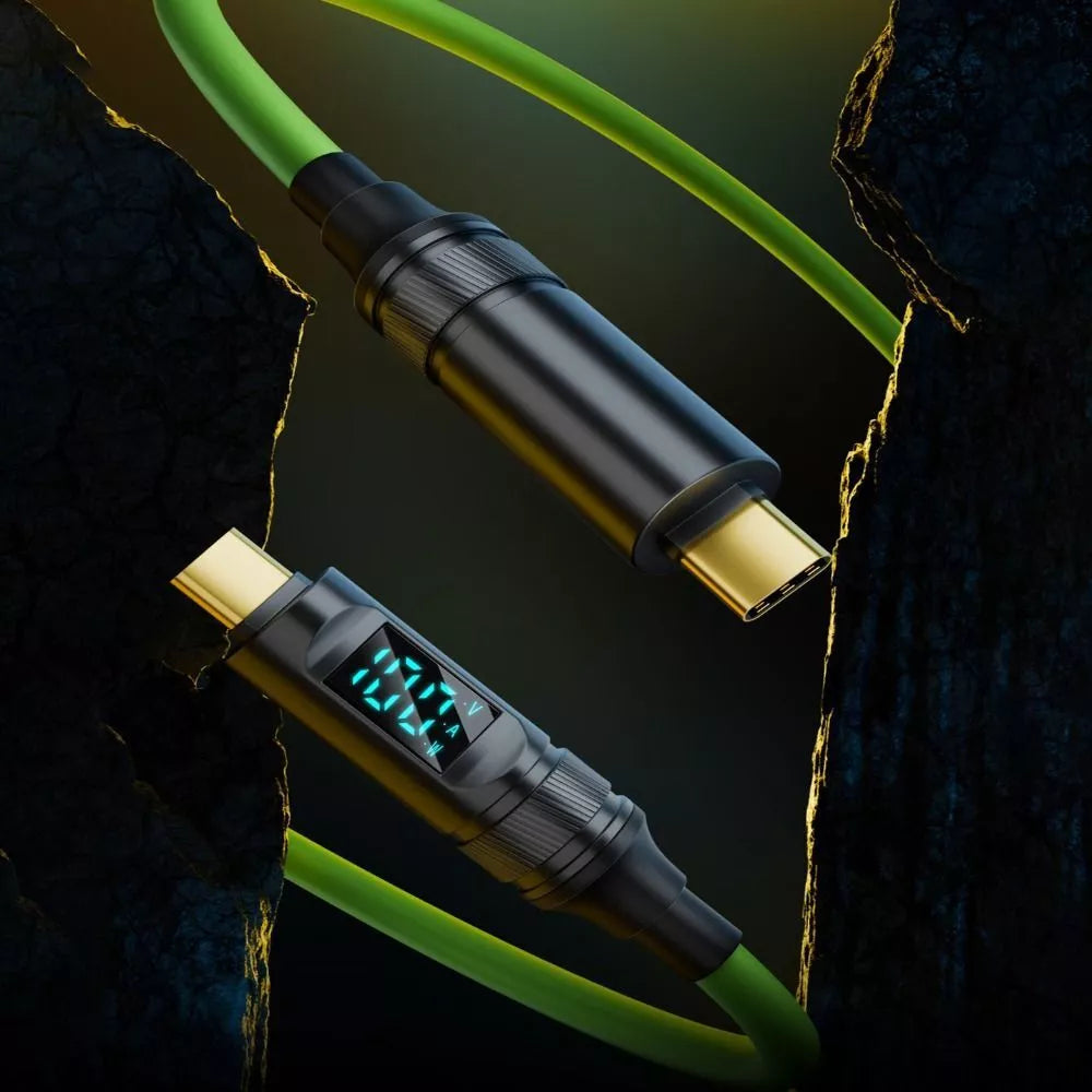 USB-C male to male PD data cable green
