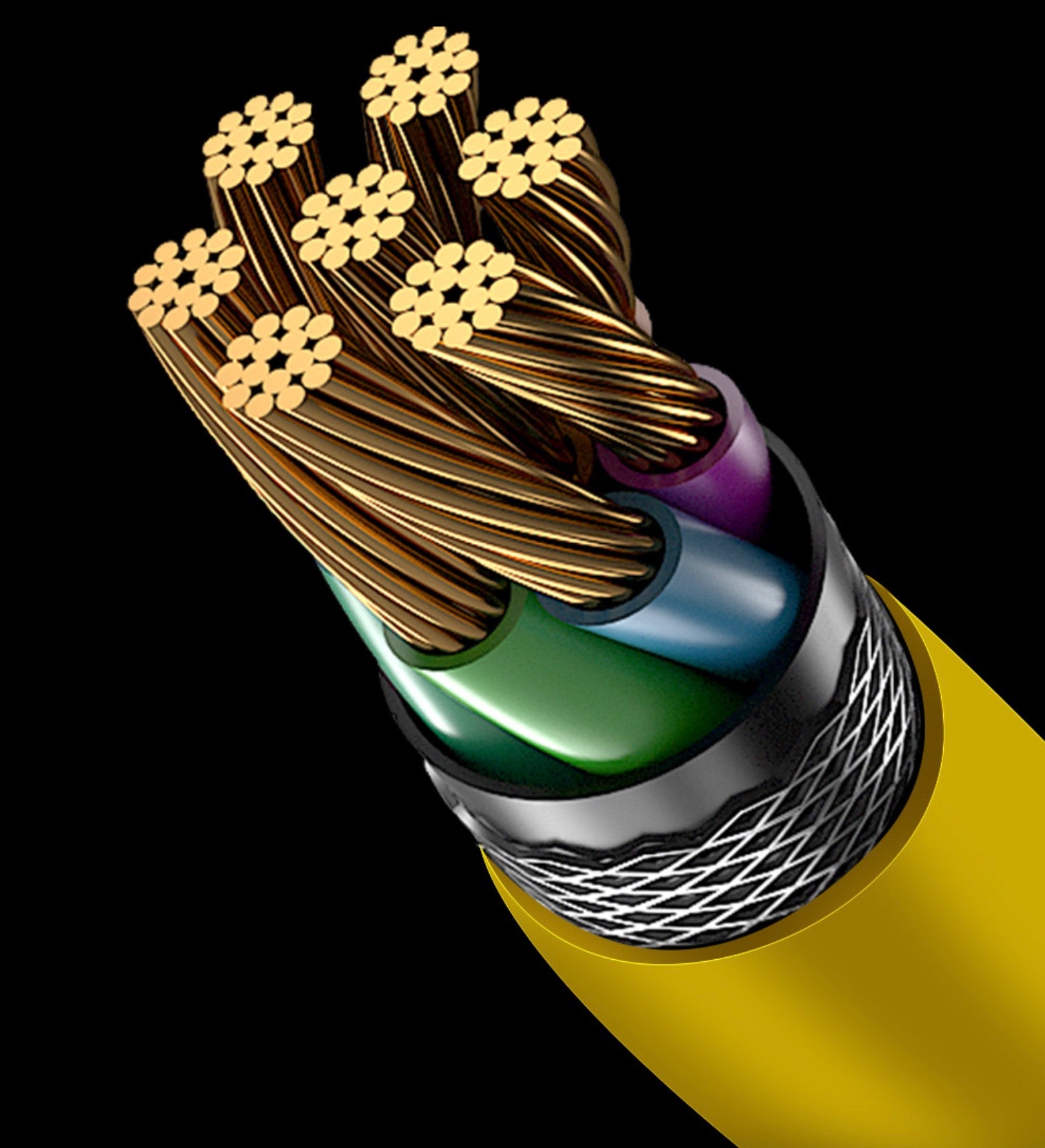 USB-C male to male coiled fast charging cable