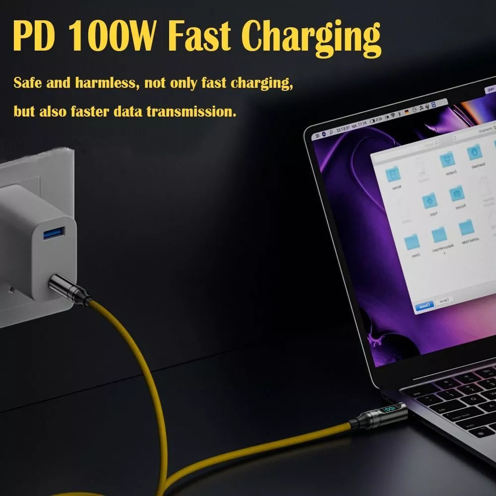 High-power USB-C laptop charging cable