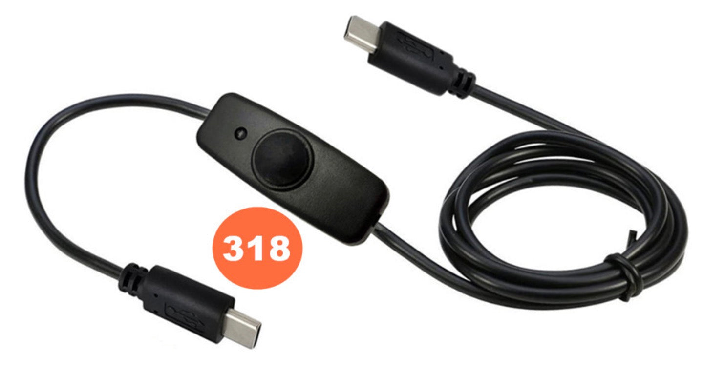 USB C to USB C charging cable with on off switch