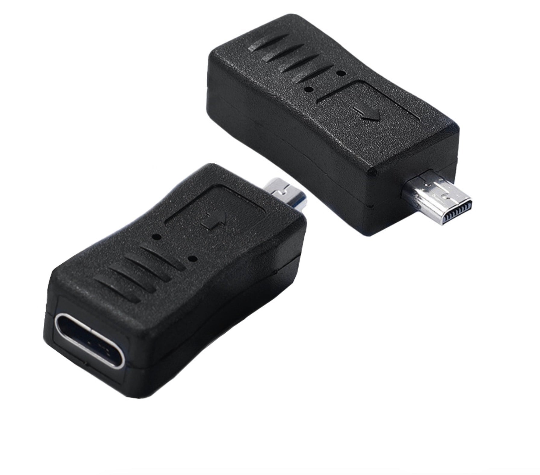 USB-C female to 8-pin Mini-B male adapter for camera data sync and power converter