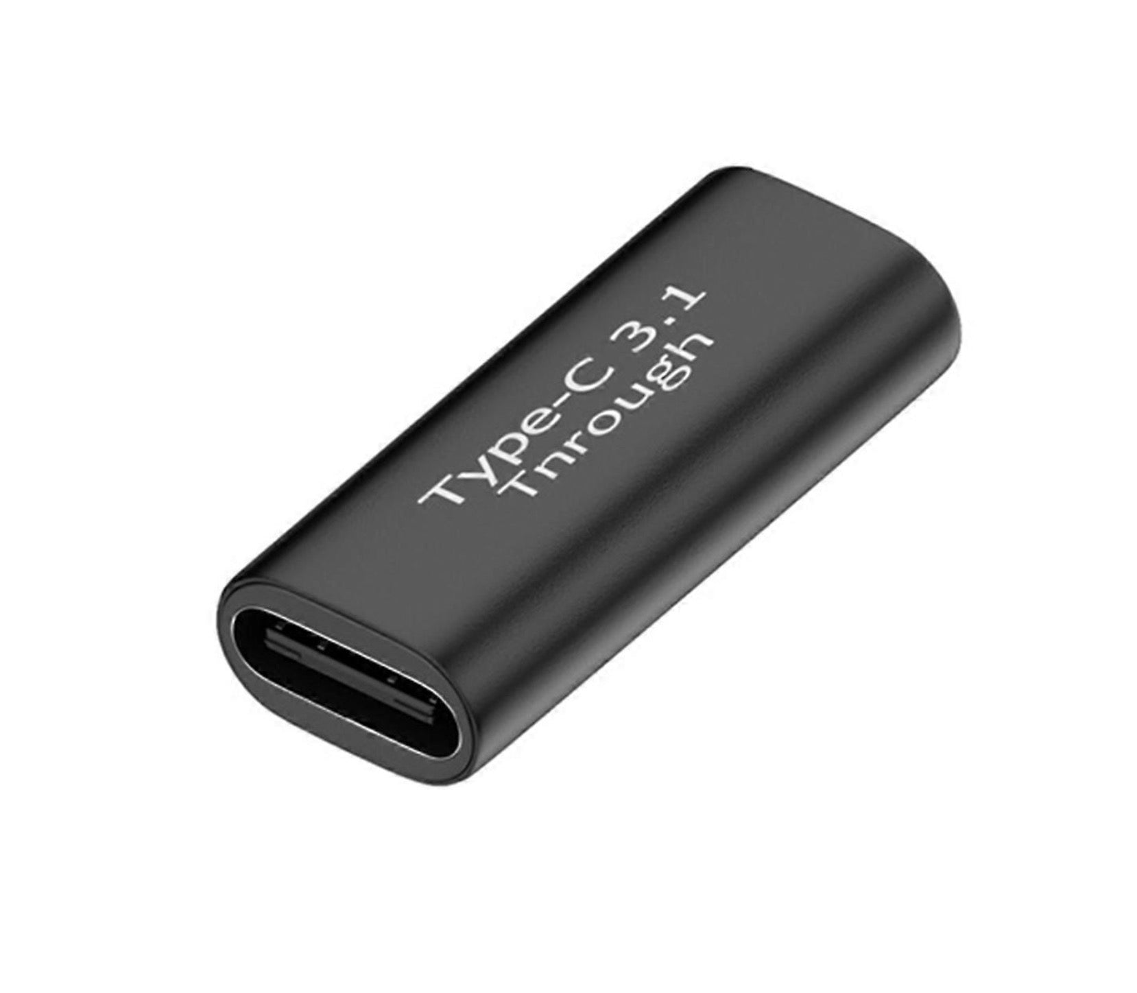 USB-C female to female coupler extension adapter supporting USB 3.1 Gen 2 10Gbps data and charging pass-through