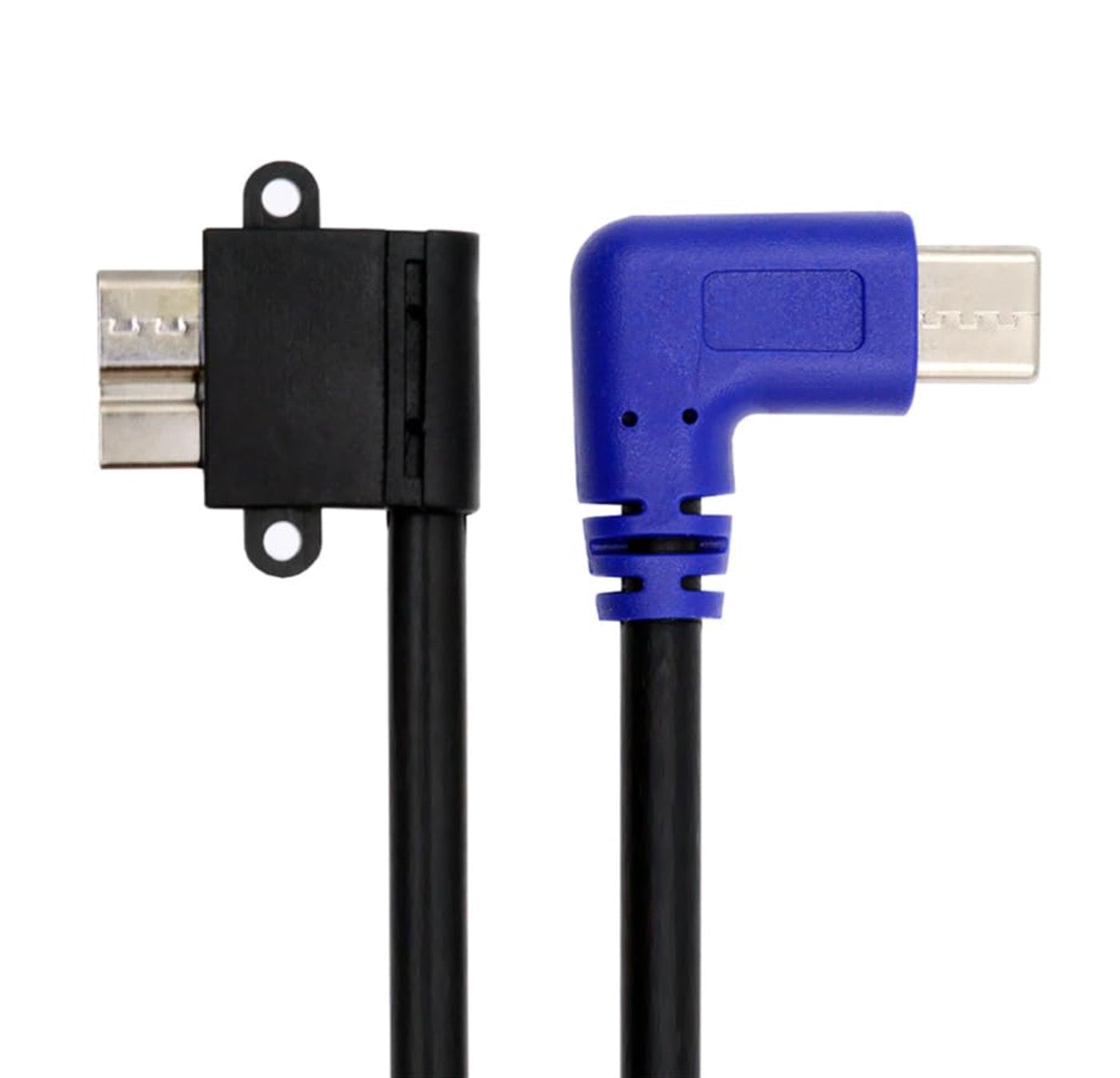 Right angle USB C to Micro USB OTG cable for camera storage