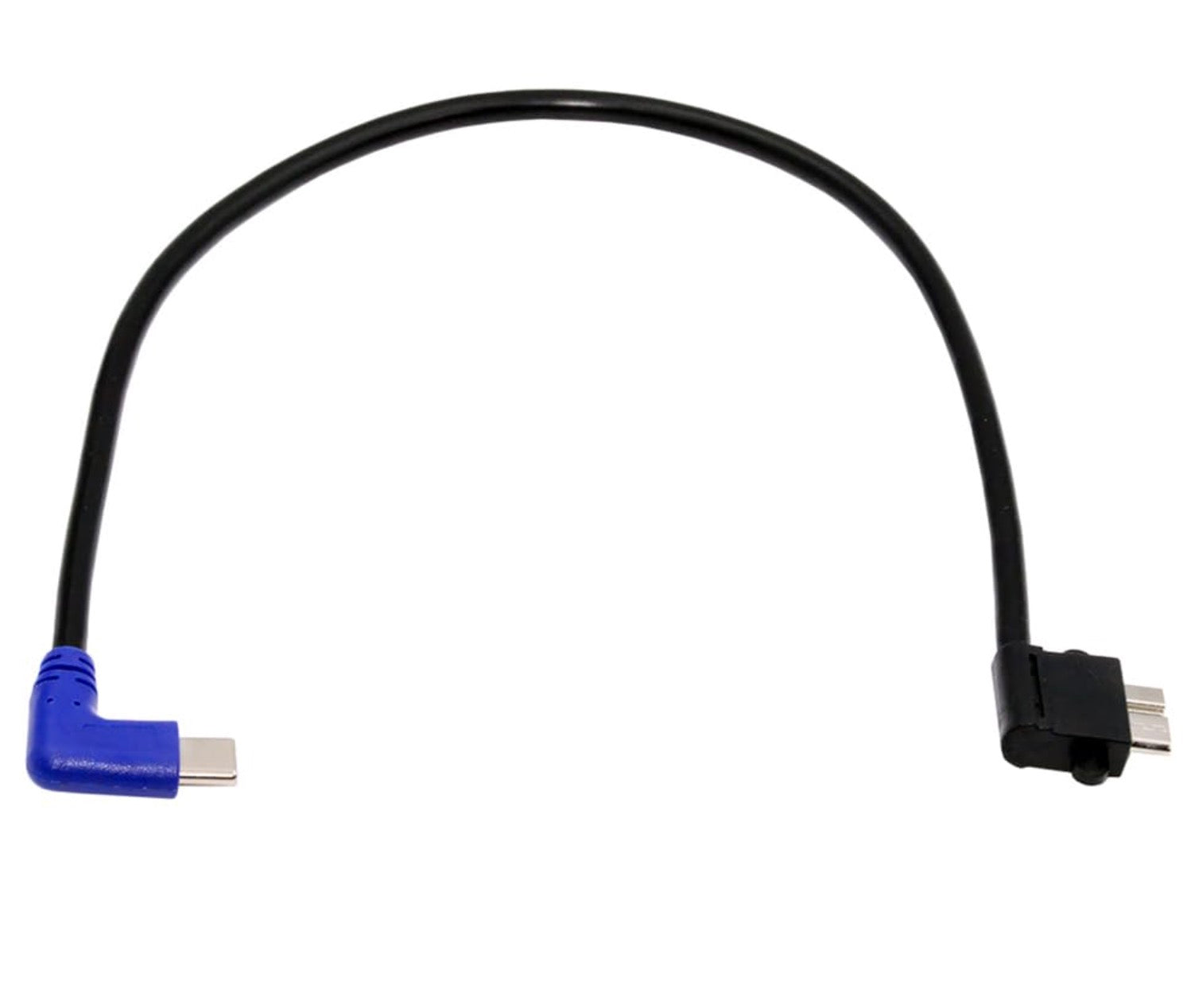 Right angle USB C to Micro USB OTG cable for camera storage