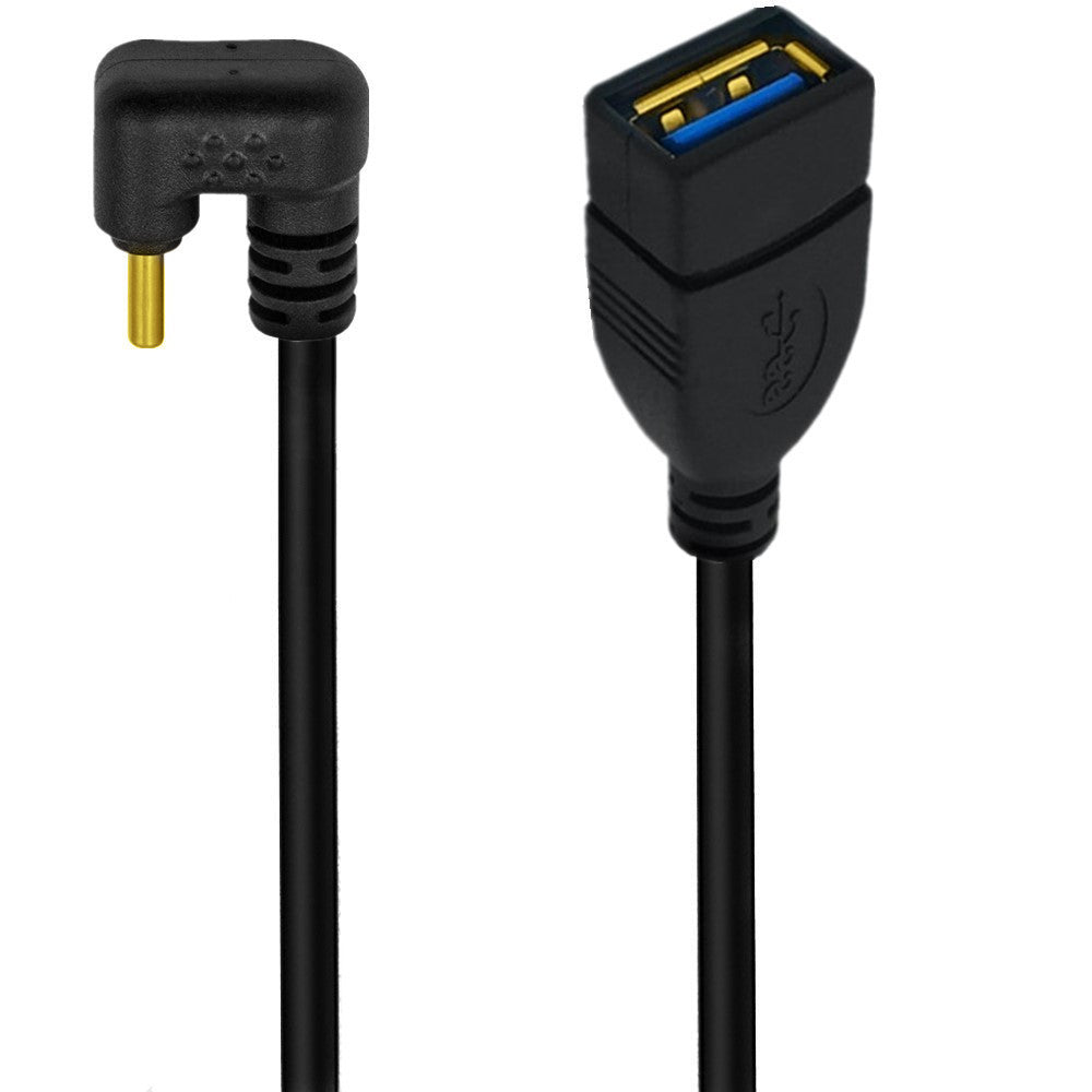 Angled USB-C OTG cable for USB-A peripherals