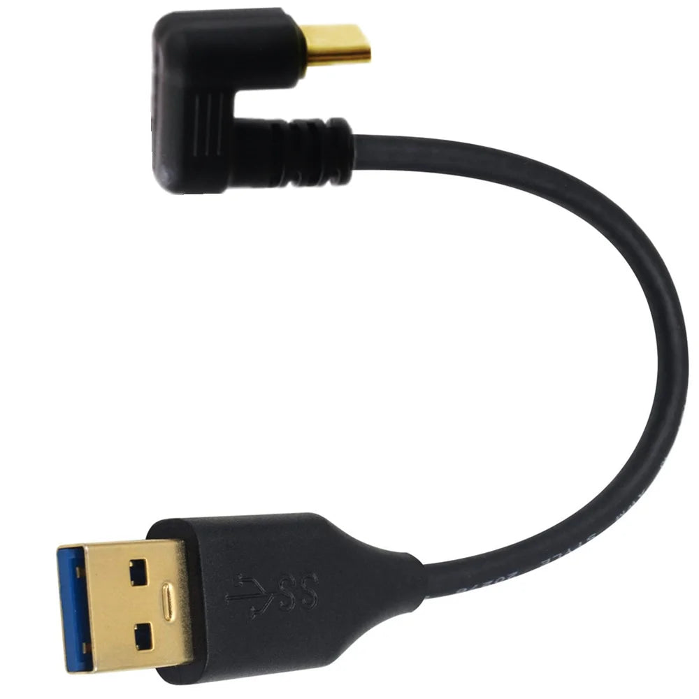 Gold-plated USB 3.0 A to USB-C U-shaped cable with 5Gbps speed
