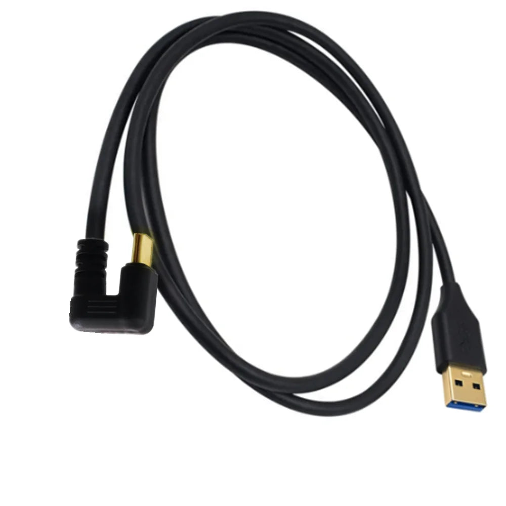 Compact USB-A to USB-C U-shape cable ideal for gaming and tight spaces