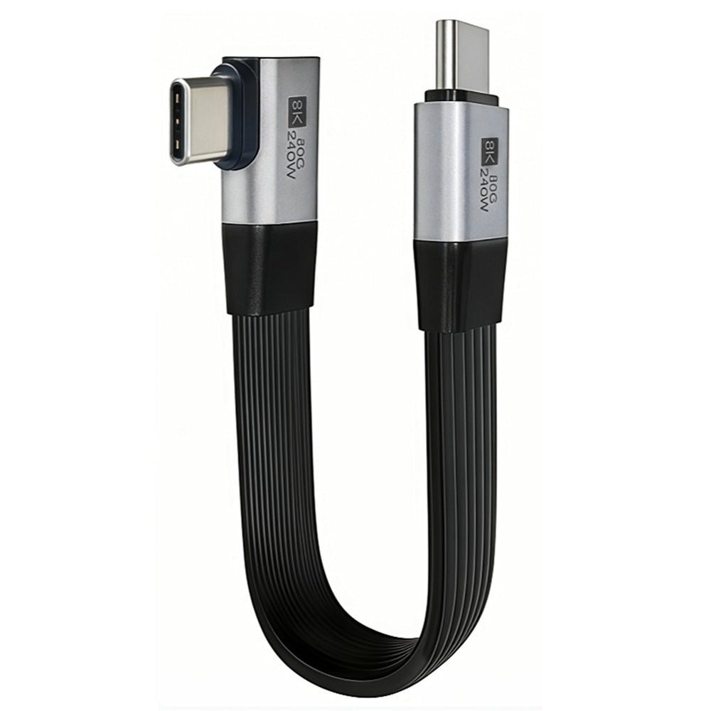 USB-C USB4 80Gbps angled extension cable 240W