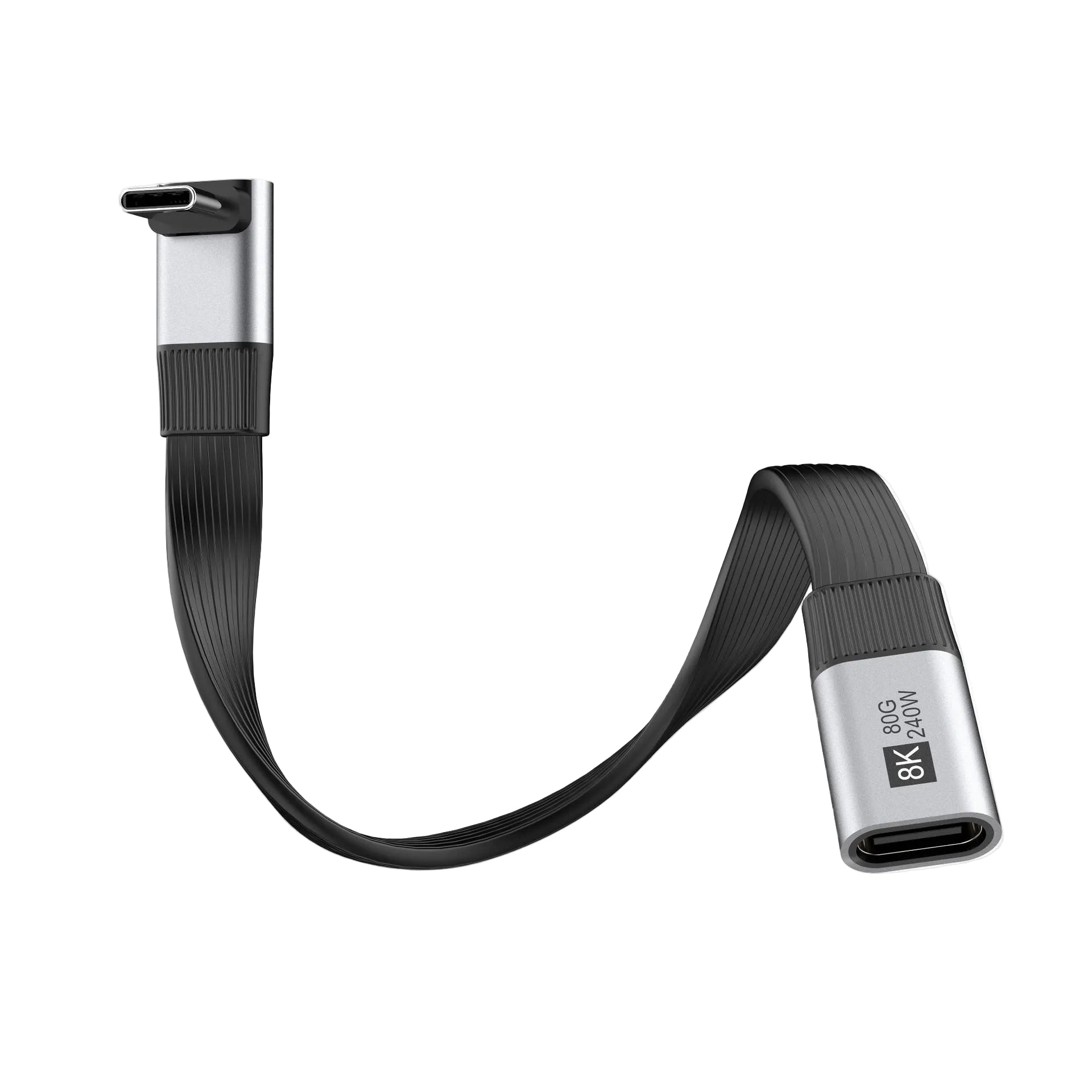 USB-C USB4 angled extension cable 20cm