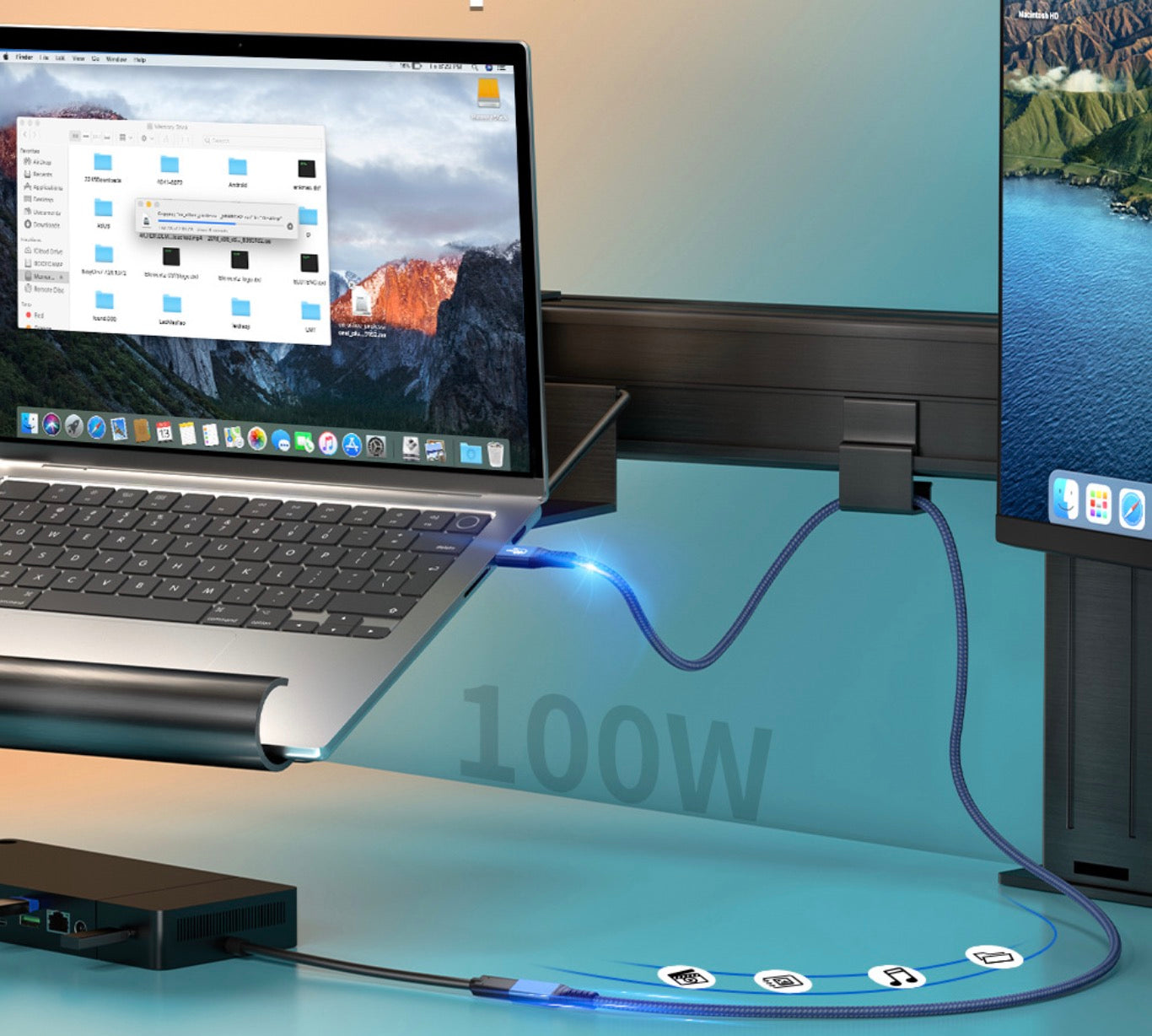 Braided USB-C USB4 extension cable