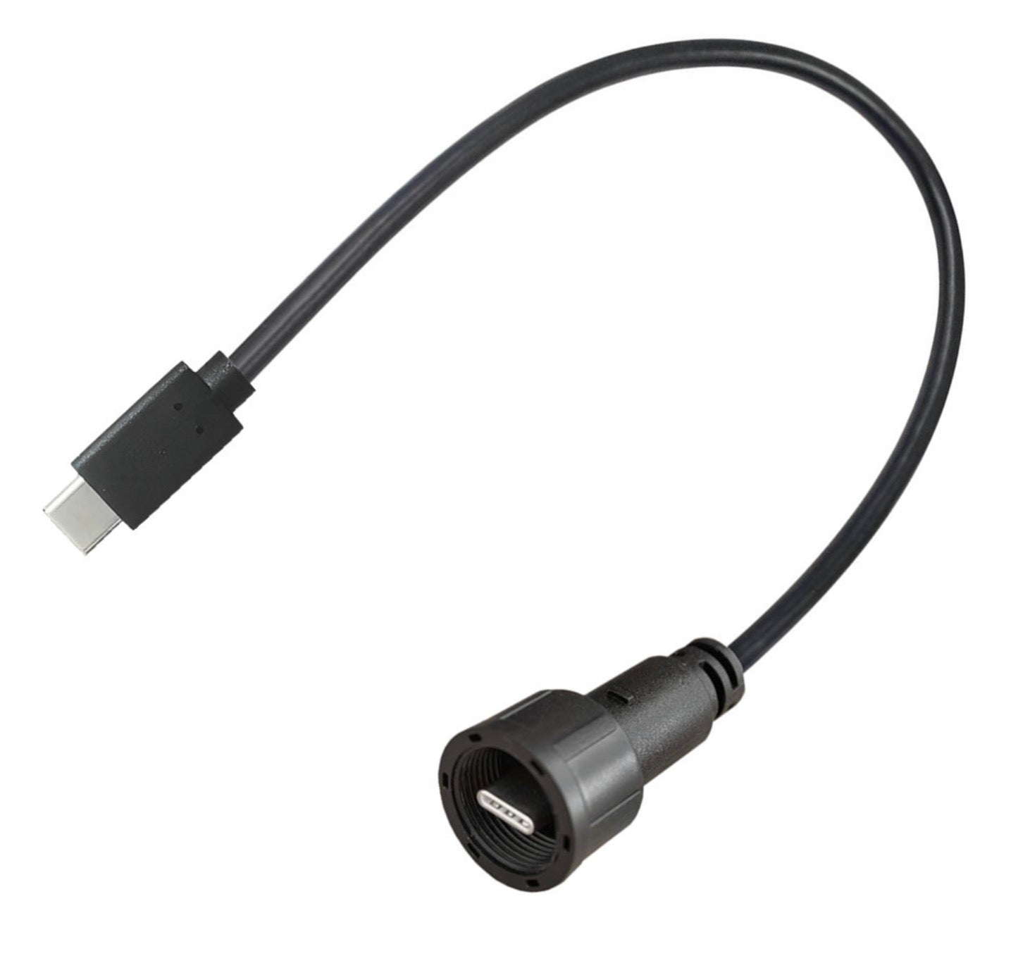 USB-C IP67 waterproof panel mount male to male cable