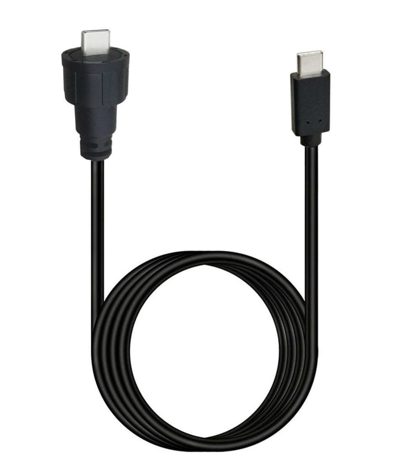 USB-C IP67 waterproof panel mount male to male cable