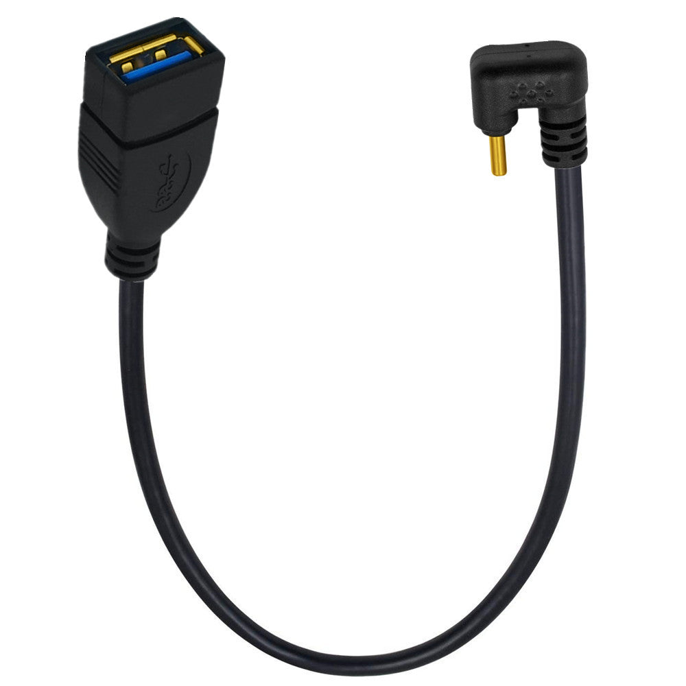 USB-C angled male to USB-A female OTG cable 25cm