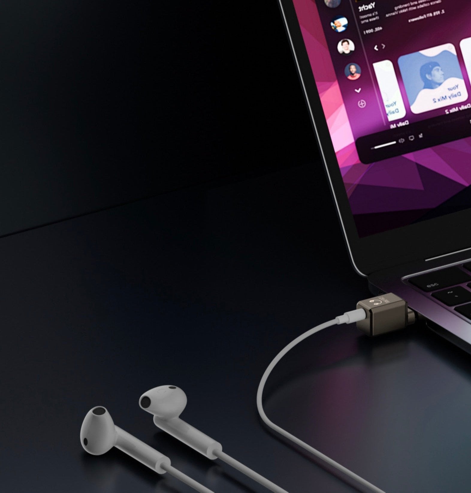 USB-C to 3.5mm female stereo audio adapter with ALC5686 HiFi DAC