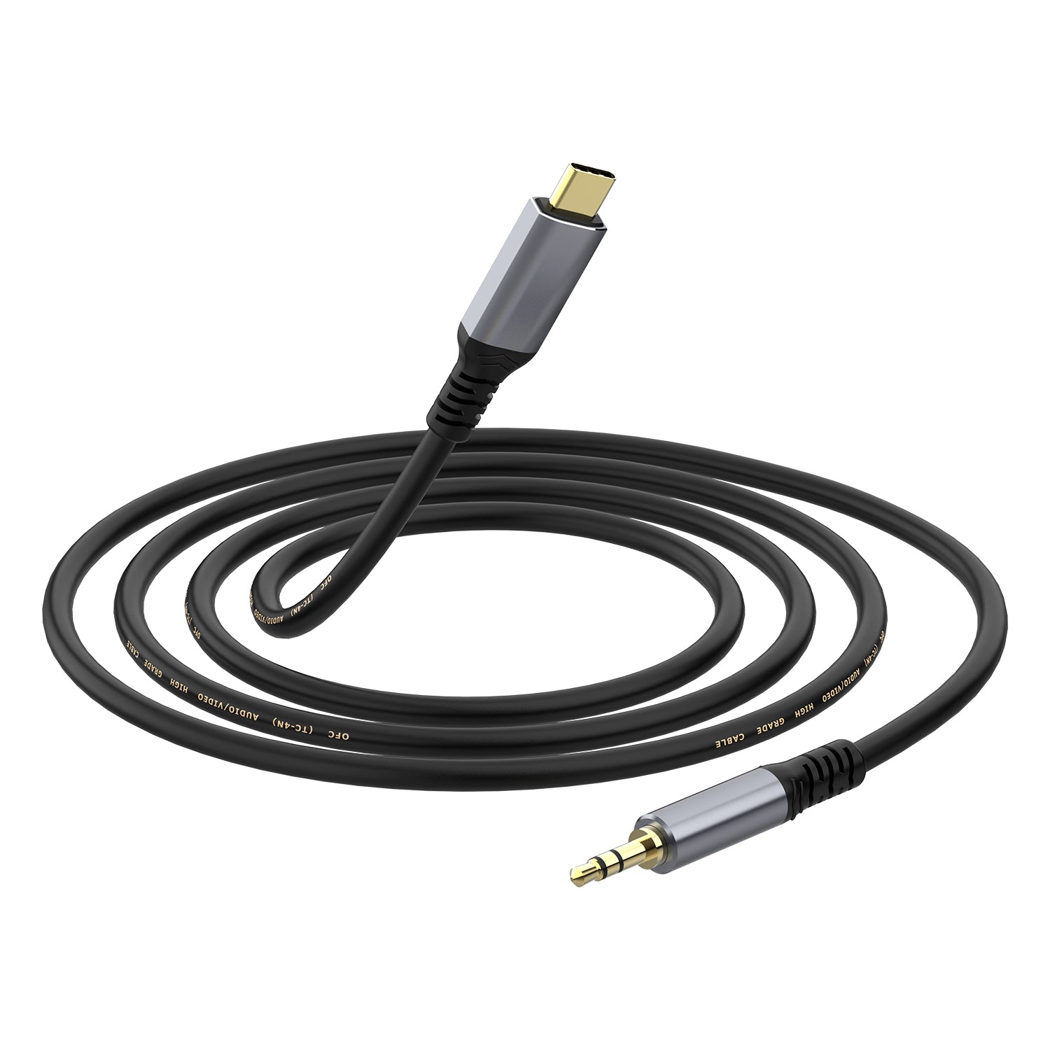 USB-C to 3.5mm stereo audio aux cable for headphones, speakers and car audio systems